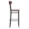 Flash Furniture Barstool with Walnut Wood Seat and Boomerang Back XU-DG6V6B-WAL-GG - alternate 2